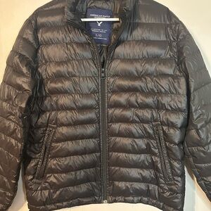 American Eagle Outfitters Men's Dark Gray Puffer Jacket
